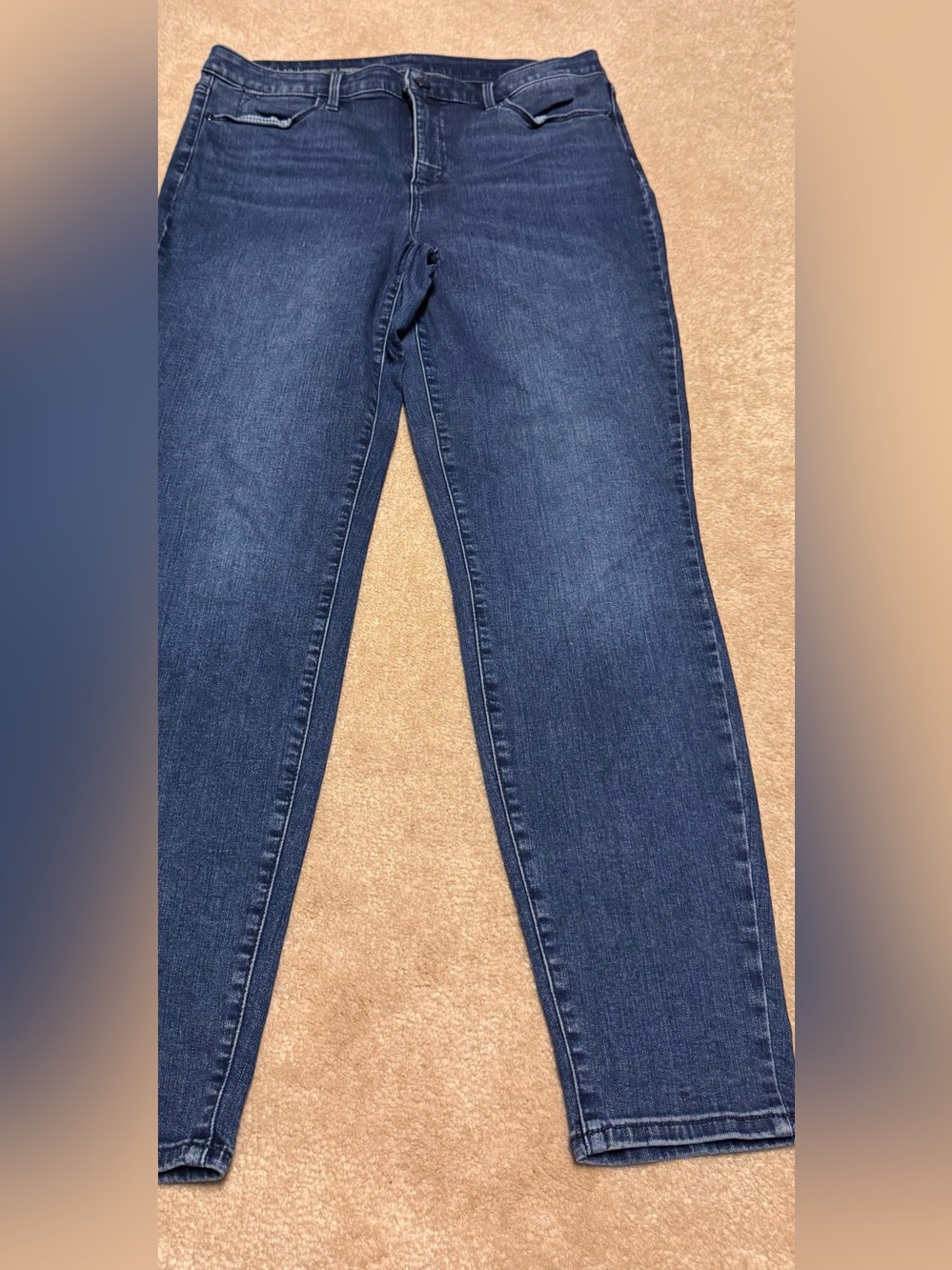 Talbots Women's Skinny Jeans in Dark Blue Wash